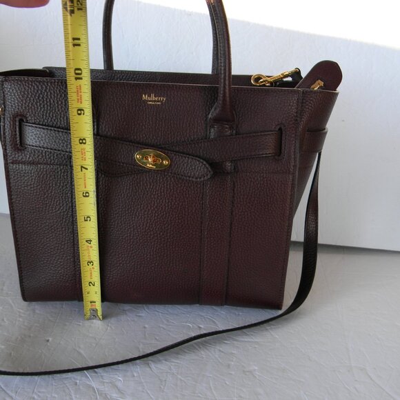 MULBERRY Zipped Bayswater LARGE OXBLOOD/BURGUNDY LEATHER SATCHEL/CROSSBODY - Picture 6 of 14